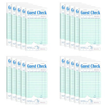 20 Pack Guest Check Books, Server Note Pads for Restaurant, Green Waiter Checkbook, Restaurant Order Pad 50 Sheets/Pack