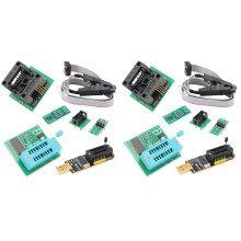 2X CH341A BIOS USB Programmer SOP8 DIP8 1.8V Conversion Socket 8-Pin Test Clip Set for or Motherboard