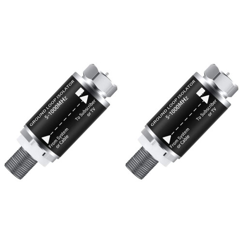 2X Ground Loop Isolator - Kabel-TV-Audio-Isolationstransformator, TV-/Rauschunterdrücker