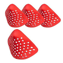 4 Stuks 3D Siliconen Masker Binnenbeugel, Halloween Siliconen Gezichtsmasker, Masker Gezichtsframe Ondersteuning voor Halloween Cosplay Rood