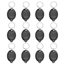 12pcs  LED Keychain Flashlight Micro-Pocket Light, Emergency LED Key Ring Flashlight, Batteries Included