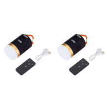 2X Campinglicht, Wasserdichte Zeltlampe, Tragbares LED-Nachtlicht, Fernbedienung, Wiederaufladbar, Outdoor-Campinglaterne, Funktioniert