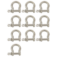 100 PCS O Shape Stainless Steel Anchor Shackle Outdoor Rope Paracord Bracelet Buckle