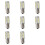 8X BA15S 12V White LED Sidelight Indicator Car Light Bulb 1156 P21W Silver 33-LED 1