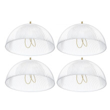 4 Pack Clip Lamp Shade, Light Cover for A Type Bulb, 8" DIA X 4 1/4" Height Lamp Cover for Deco Exposed Bare Bulb
