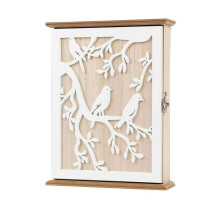 Key Storage Lock Box Modern Organizer Cabinet Home Decor Wooden Key Ring Holder for Home Office Hallway C