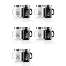 5X Farmhouse Salt and Pepper Shakers Set, 4 Oz Cute Salt Pepper Shaker, Modern Farmhouse Kitchen Decor