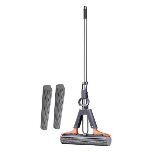 Floor Roller Mop PVA Sponge Roller Mop with Adjustable Handle Efficient Cleaning Absorbent Sponge Mop for Hardwood Tile 1