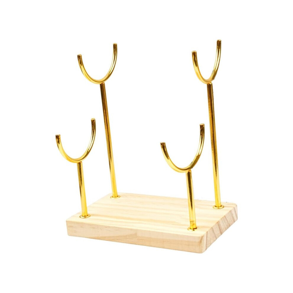 Bracelet Holder Display Jewelry Organizer Double Layer Stand Space Saving Stable Wooden Base 6034093406429