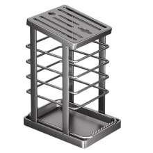 Kitchen Tabletop Storage Rack Holder Stand Waterproof Hollow Storage Rack Kitchen Utensil Organizer Holder Grey