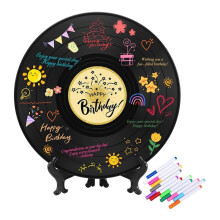 Sweet 16 Party-Dekorationen, Vinyl-Schallplatte, 29,9 X 29,9 cm, Dekorationen zum 16. Geburtstag, Alternative zum Geburtstagsgästebuch