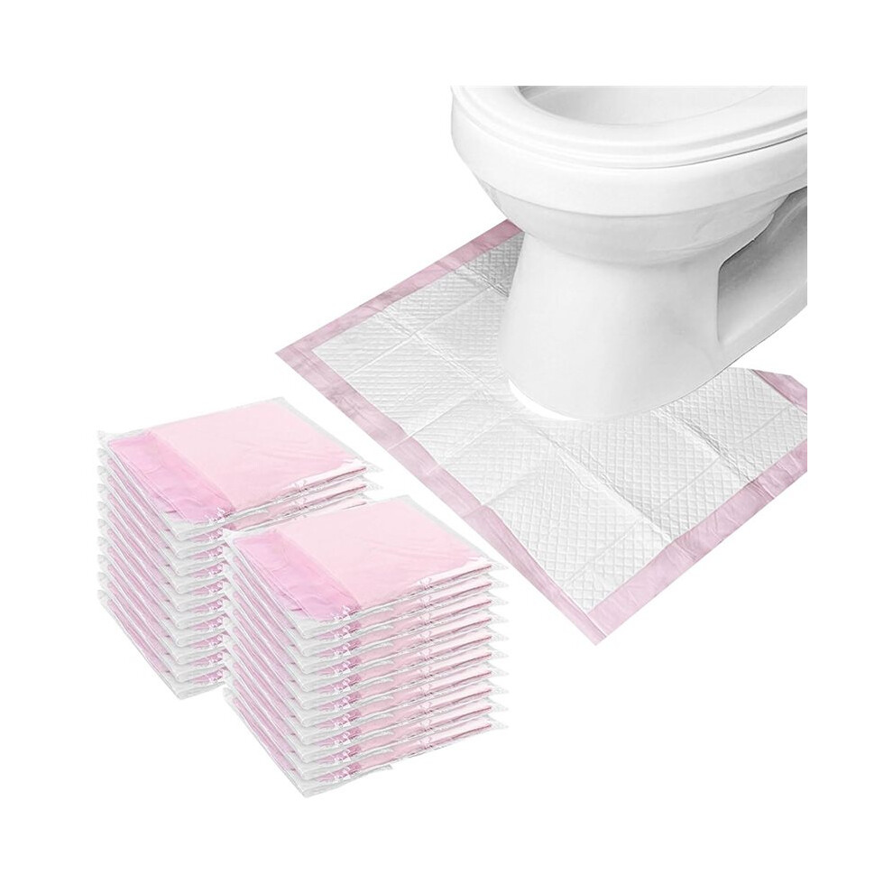 30-Pack U-Shaped Disposable Toilet Mats For Potty Training, Non-Slip Absorbent Floor Protectors Brecantia