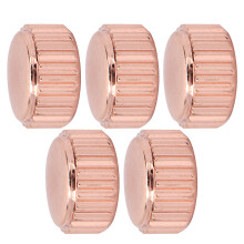 5pcs Rose Gold Steel Watch Crown Replacement 7mm Watch Parts