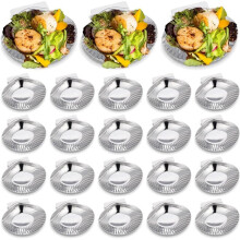 24 Pcs Grillable Shells Stainless Steel Reusable All Purpose Grillable for Make OystersBaked Clams Clam Scallop Seafood