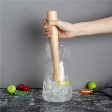 Wooden Muddler for Cocktails, Wood Ice Crusher Muddler Bar Tool, Kitchen Tool for Garlic Herbs Fruits