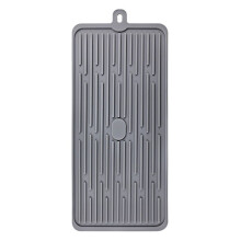Tapis Égouttoir à Vaisselle en Silicone Enroulable - Antidérapant, Facile à Nettoyer, avec Trou de Suspension - Utilisation Polyvalente dans la