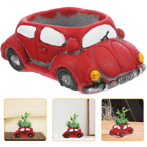 Creative Retro Auto Succulenten Rood 2