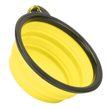 Tragbarer Hundereise- Napf Gelb, 12,5cm, Leicht zu reinigen & Robust
