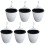 6Sets Plastic Zelfbewaterende Wandbloempot Wit Voor 3