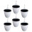 6Sets Plastic Zelfbewaterende Wandbloempot Wit Voor 6