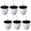6Sets Plastic Zelfbewaterende Wandbloempot Wit Voor 7