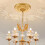 goud traditionele pvc plafondrozet voor ventilator thuis 4