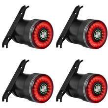 4X Brake Induction Bicycle Tail Light Bike Seatpost Saddle Rear Light Waterproof USB Charging Cycling Taillight