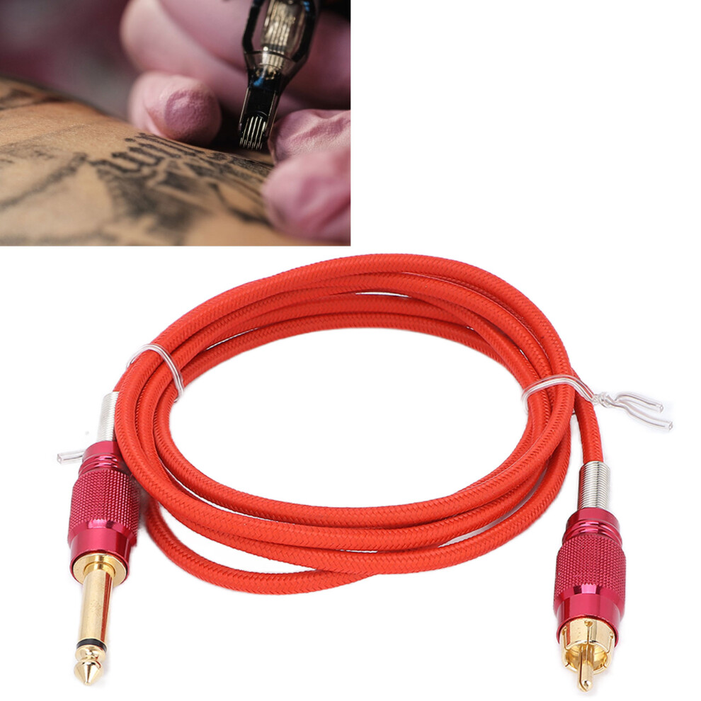 Tattoo Clip Cable 1.8m RCA Power Supply Connectors for Tattoo Machine