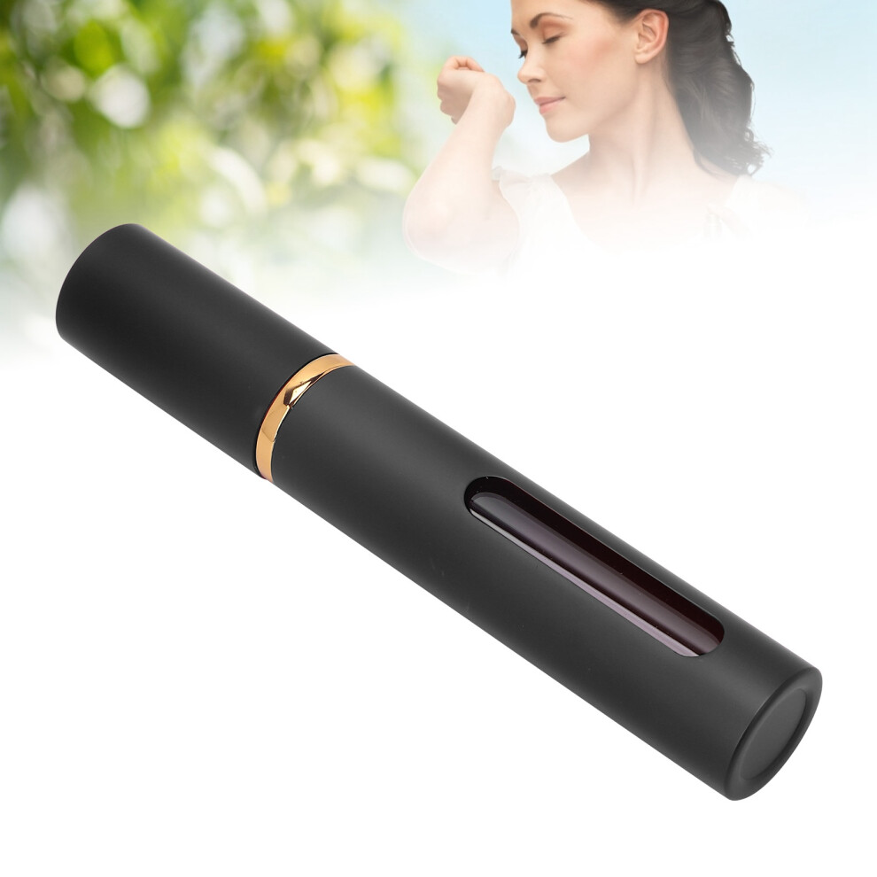 Black Mini 10Ml Refillable Glass Perfume Bottle Alumite Leakproof
