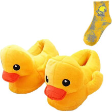 (6-8,B)Duck Slippers For Women, Duck Slippers That Quack When You Walk, Rubber Duck Slippers, Cartoon Slippers, Winter Slippers