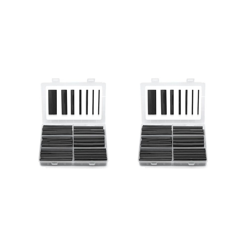 Heat Shrink Tubing Kit 3:1 Ratio Adhesive Lined, Marine Grade Shrink Wrap Industrial Heat-Shrink Tubing - Black 360 Pcs 4713063247911