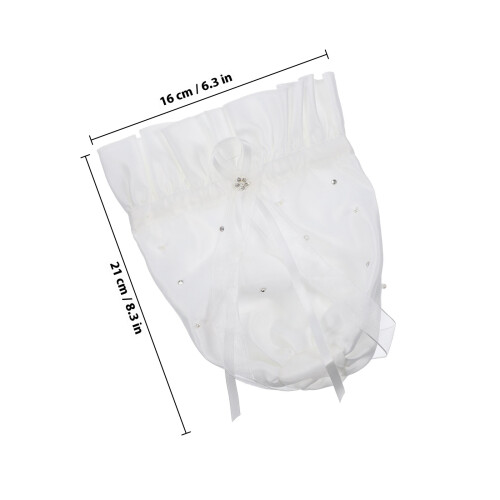 bolsa média branca com strass e pérolas para noiva e damas de honra 1