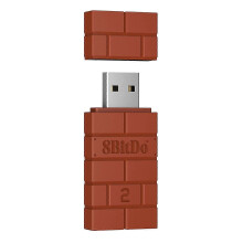 (Brick red) 8BitDo Wireless Bluetooth-compatible Adapter USB Adaptor for Switch
