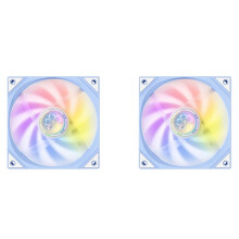 2X YESTON YT-120 PC-Koelventilator 120 mm, 800-1800 RPM Rotatiesnelheid Reverse Leaf