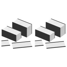 Magnetische Etikettenhalter, 4 X 2 Zoll, C-Kanal-Etikettenhalter mit Transparentem Kunststoffschutz und Weißen Papiereinlagen, 60 Sets