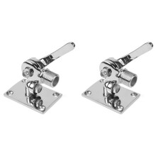 2X Marine VHF Antenna 316 Stainless Steel Adjustable Base Mount for Boats