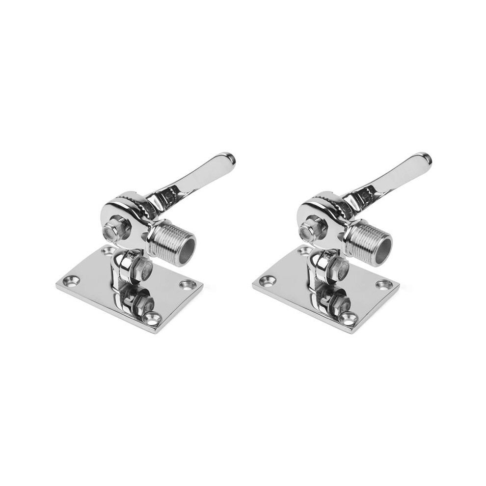 2X Marine Vhf Antenna 316 Stainless Steel Adjustable Base Mount For Boats 4711060075551