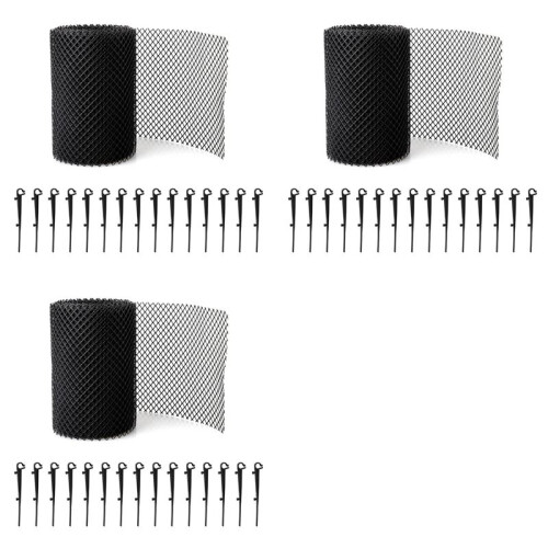 3X Mesh Gutter Guard Leaf Protection Mat Guttering Block Leaves Prevent Clogging Garden Protection Net