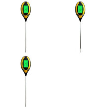 3X 4 in 1 Soil PH Meter Moisture/Temp/Soil PH Tester Sunlight Intensity Meter for Gardening Plants Farming with Backli