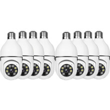 8 Pack Light Bulb Security Camera Outdoor,2.4G Wifi Light Socket Security Camera,Security Camera Light Bulb Outdoor
