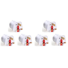 6PC Plug Adapter EU to UK European to British Universal Travel Adapter Type G Electrical Plug Converter Power Socket(UK)