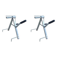 2X Portable Fire Water Pipe Storage Device All Metal Hose Reel Tool Foldable Manual Pipe Winding Device
