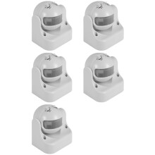 5X Sensore di Movimento un Infrarossi PIR AC110V-220V Interruttore Regolabile per Rilevatore di Movimento per Scenari Multipli Interni Ed Esterni