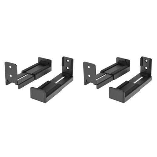 4PCS Universal Soundbar Wall Mount Depth Adjustable Speaker Wall Mount Under TV Bracket for Soundbars