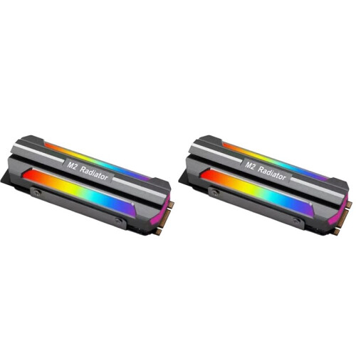 2X New ICE Whale M.2 2280 SSD Heat Sink ARGB Sync Lighting Effect M.2 Nvme Solid State Drive Radiator