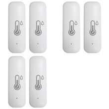 6X Tuya Zigbee Temperatur- und Feuchtigkeitssensor für Den Außenbereich, IP65 Wasserdicht, App-Fernüberwachung und Benachrichtigungen für