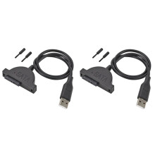 2X USB 2.0 to II 7+6 13Pin Adapter for Laptop CD/DVD ROM Slimline Drive Converter Cable Screws Steady Style