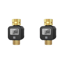 2X Waterstroommeter met 3/4 BSP-Schroefdraad Meet Nauwkeurig Het Waterverbruik Bij Het Vullen van de Watertank van Uw of Het Bewateren van de