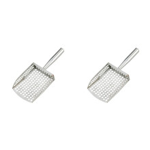 2X Sand Scoop for Metal Detecting Digging Sieve Sand Sifter Shovel Comfortable Handle Stainless Steel Sifter Shovel