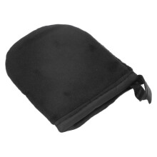 Flockende Selbstbräuner-Handschuh - Wiederverwendbarer Schwamm & Mikrofasertuch, klein, schwarz